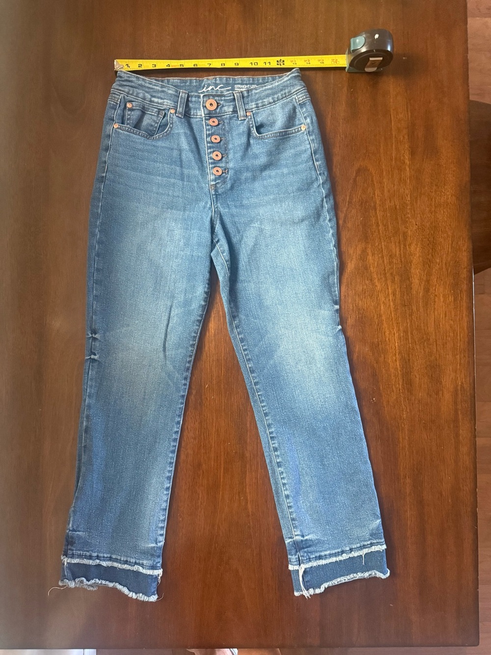 High-Rise Button-Fly INC. Jeans